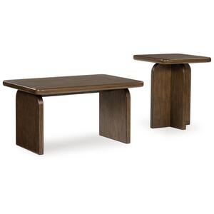 Signature DESIGN BY ASHLEY Albreane 36 in. Brown/Black Rectangle MDF ...