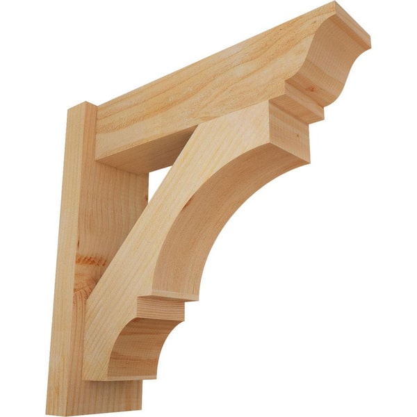 Ekena Millwork 6 in. x 20 in. x 20 in. Douglas Fir Balboa Traditional Rough Sawn Outlooker