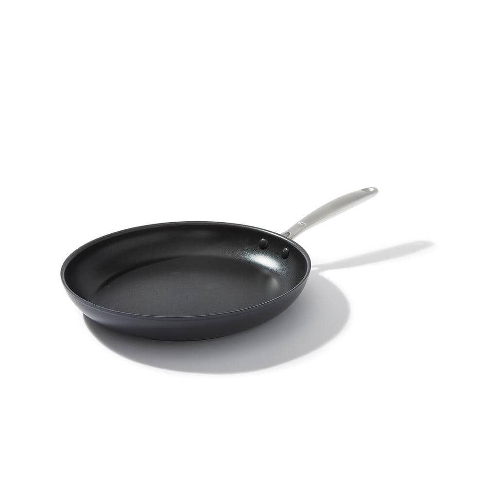 12 in. Hard-Anodized Aluminum 3-Layer German Engineered Nonstick Coating Fr