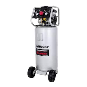 27 Gal.165 PSI Vertical Electric Oil-Free Quiet Auto/Workshop Air Compressor with Dual Gauges and 2-Quick Couplers