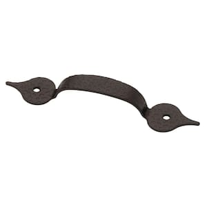 Hammercraft 3-1/2 in. (89 mm) Center-to-Center Black Front Mount Drawer Pull