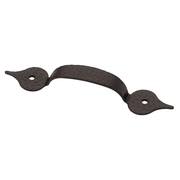 Liberty Hammercraft 3-1/2 in. (89 mm) Center-to-Center Black Front Mount Drawer Pull