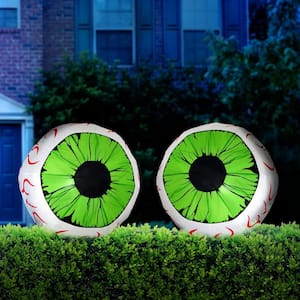 Syncfun 2 Pack Halloween Inflatable Giant Green Eyeball LED Light