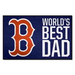 Boston Red Sox World's Best Dad Navy 1.5 ft. x 2.5 ft. Starter Area Rug