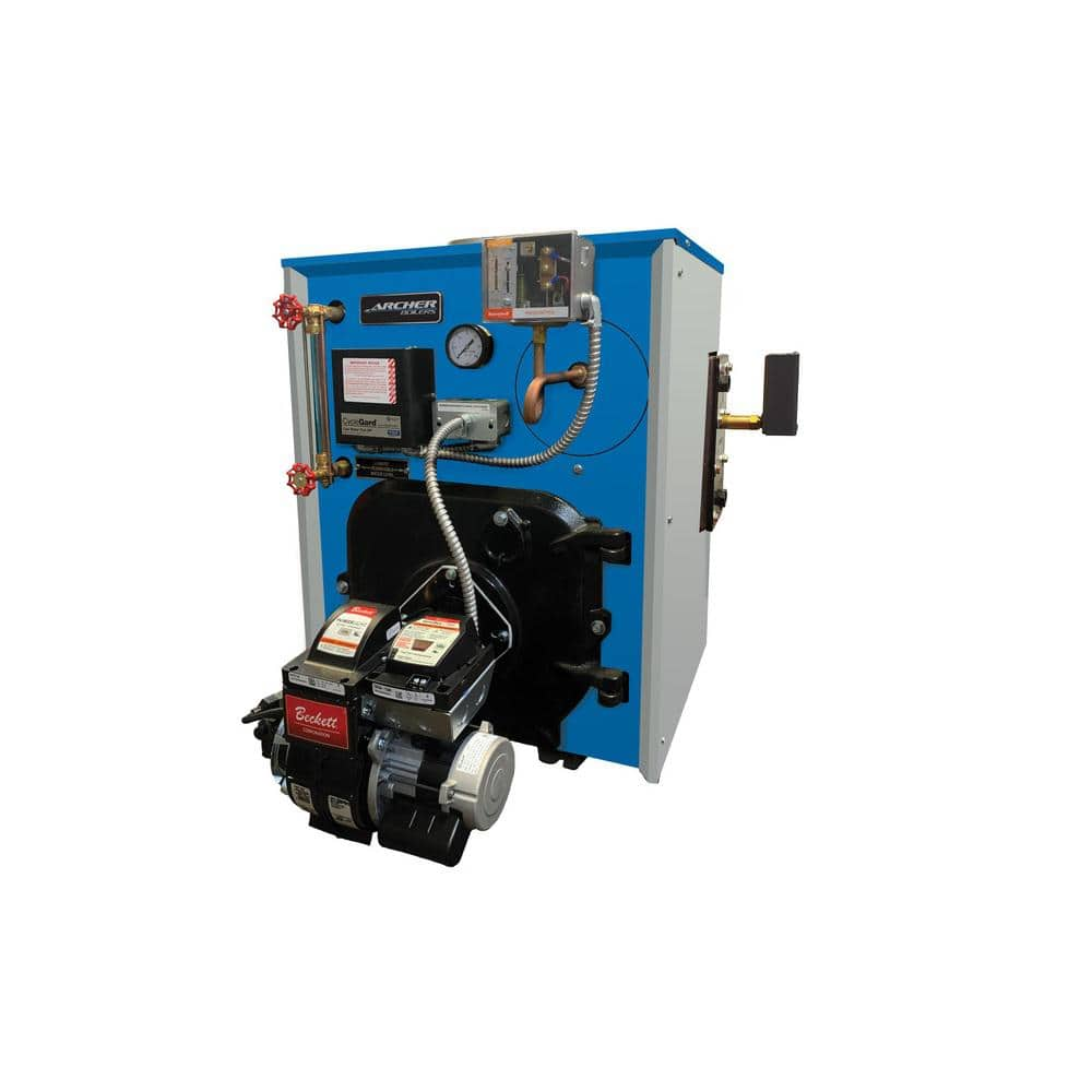 ARCHER Tracker 85% AFUE 4-Section Heating Oil Steam Boiler with ...