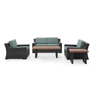 Beaufort 5-Piece Outdoor Wicker Seating Set with Mist Cushions