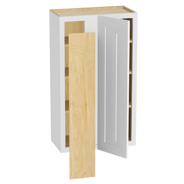 Home Decorators Collection Grayson 24 in. W x 12 in. D x 42 in. H Assembled Plywood Blind Wall Kitchen Cabinet in Pacific White with Soft Close LH