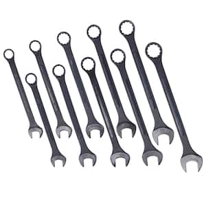 Metric Jumbo Combination Wrench Set Extra Large,10 PC Metric Black-Oxide Jumbo Combo Wrench Set 34-50mm with Pouch