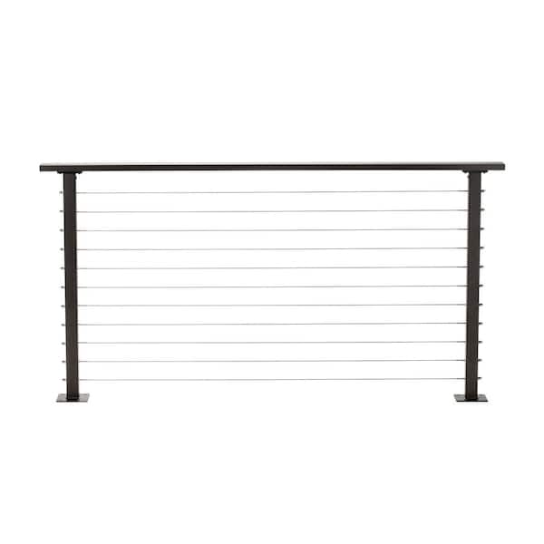 6 ft. Deck Cable Railing, 36 in. Base Mount in Bronze