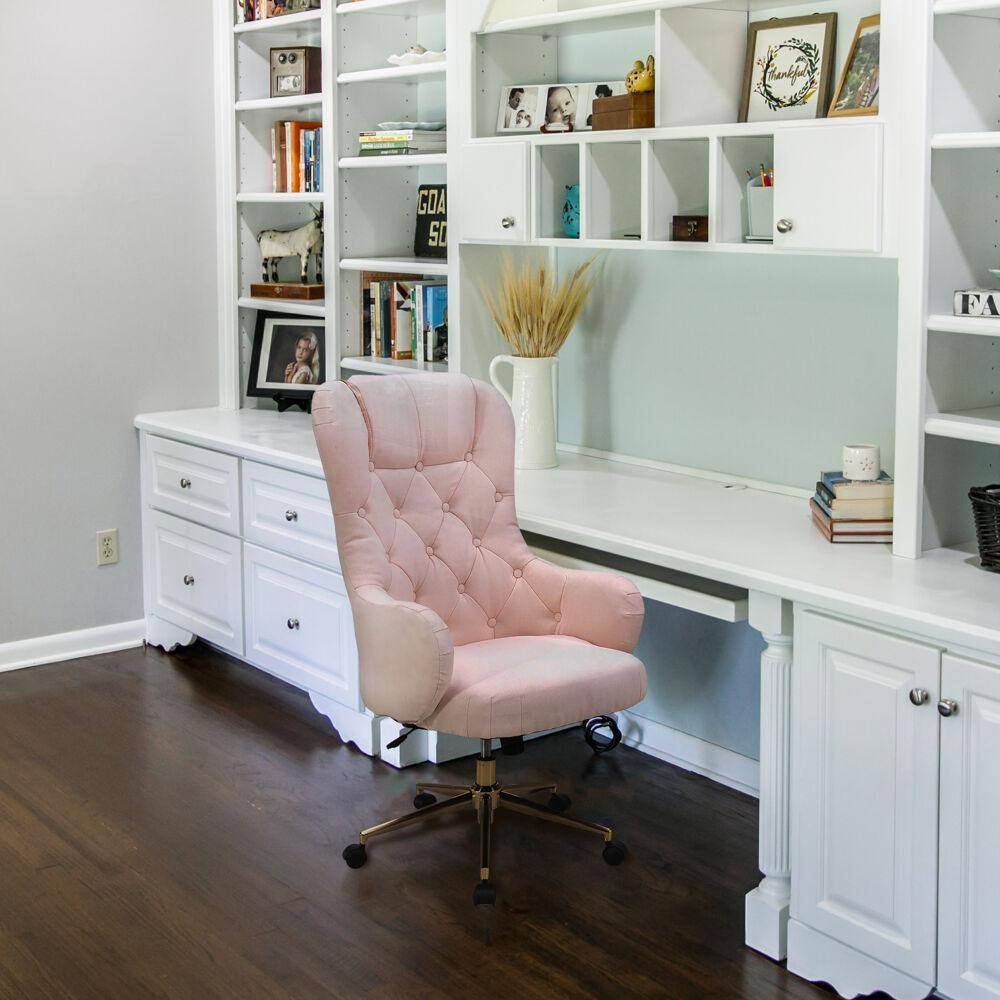 Savannah Pink Leather High Back Ergonomic Executive Chair