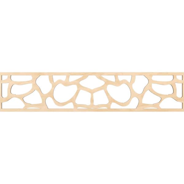Ekena Millwork Rochester Fretwork 0.25 in. D x 46.75 in. W x 10 in. L Birch Wood Panel Moulding