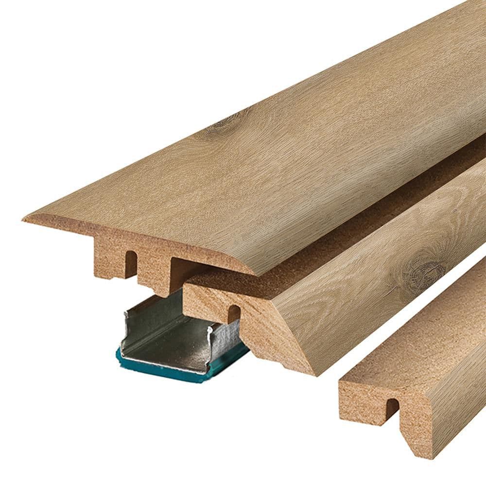 Badger Bluff 0.75 in. T x 2.37 in. W x 78.7 in. L Textured Wood Look Laminate Moulding/Trim 4 in 1 Molding price history on PriceWatchPro