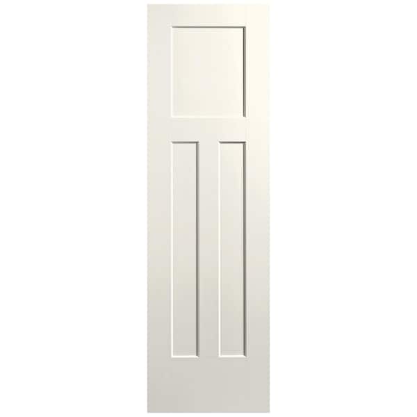 Masonite 24 in. x 80 in. 3-Panel Winslow Single Bore Solid Core Ivory Keys Molded Composite Interior Door Slab