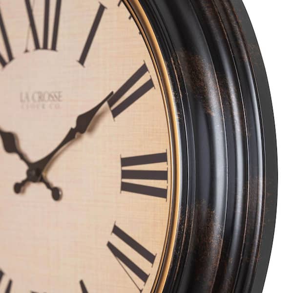 La Crosse Technology 18 in. Traditions Antique Brown Quartz Analog