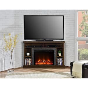 Parlor 47.625 in. Electric Corner Fireplace TV Stand in Espresso
