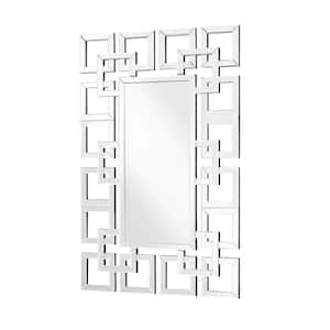 Timeless Home 31.5 in. W x 47.5 in. H Contemporary Frameless Round Clear Mirror