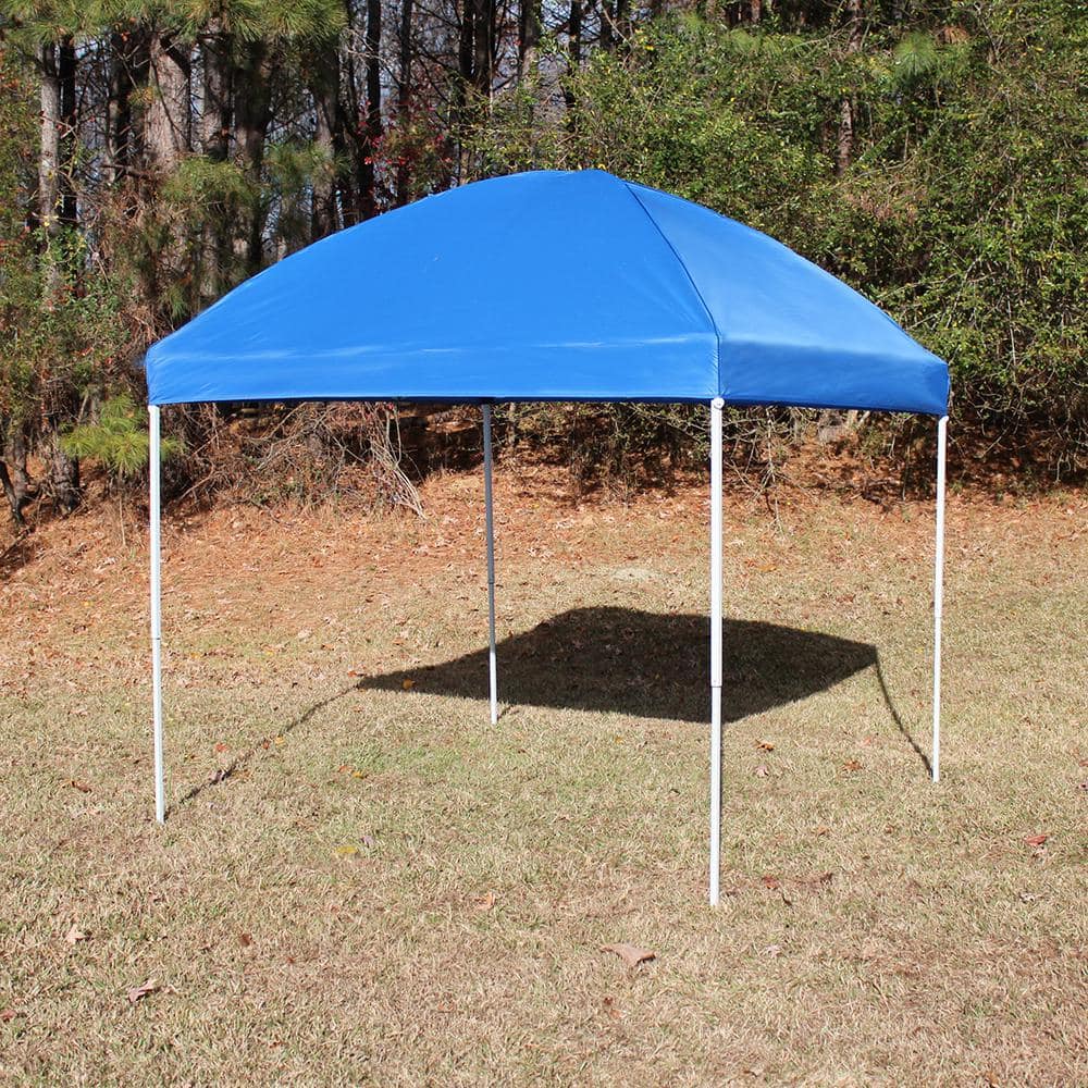 Blue 8ft x 8ft Collapsible Canopy with White Frame