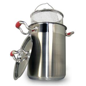4.25 Qt. Professional Stainless Steel Vegetable Cooker with Wire Basket and Lid