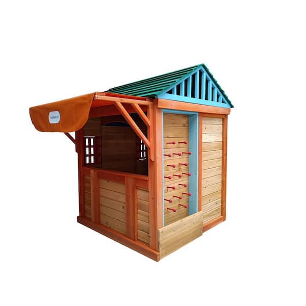 3.6 ft. W. x 3.3 ft. D Woodshed with Single Door, Garden Game House, Different Games on Every Surface 12 Sq. Ft.