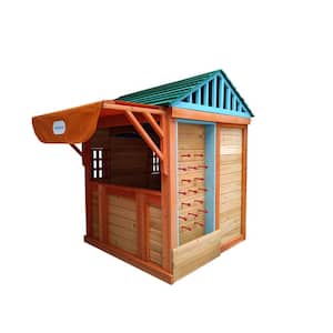3.6 ft. W. x 3.3 ft. D Woodshed with Single Door, Garden Game House, Different Games on Every Surface 12 Sq. Ft.