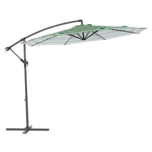 10 ft. Market Offset Patio Umbrella in Multi-Color Stripe
