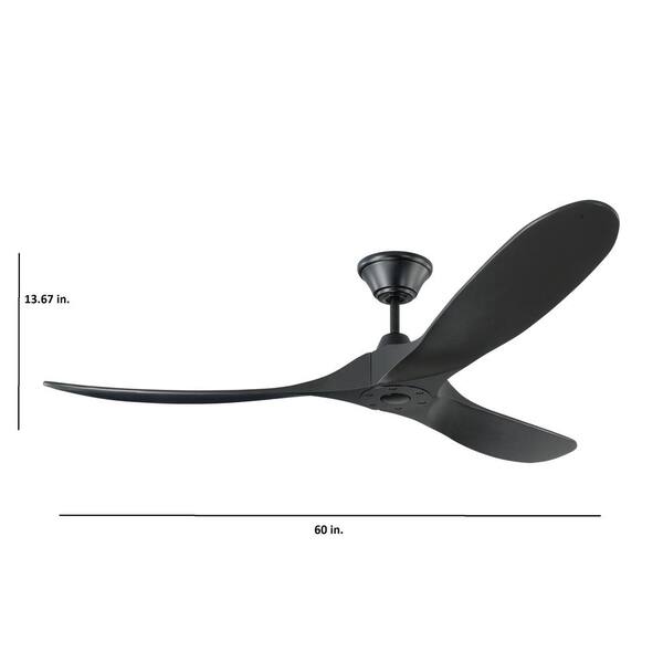 Matte Black Ceiling Fan 