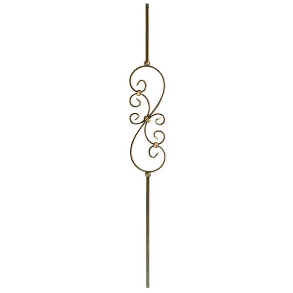 WM Coffman 44 in. x 1/2 in. Oil Rubbed Copper Small Scroll Hollow Iron Baluster