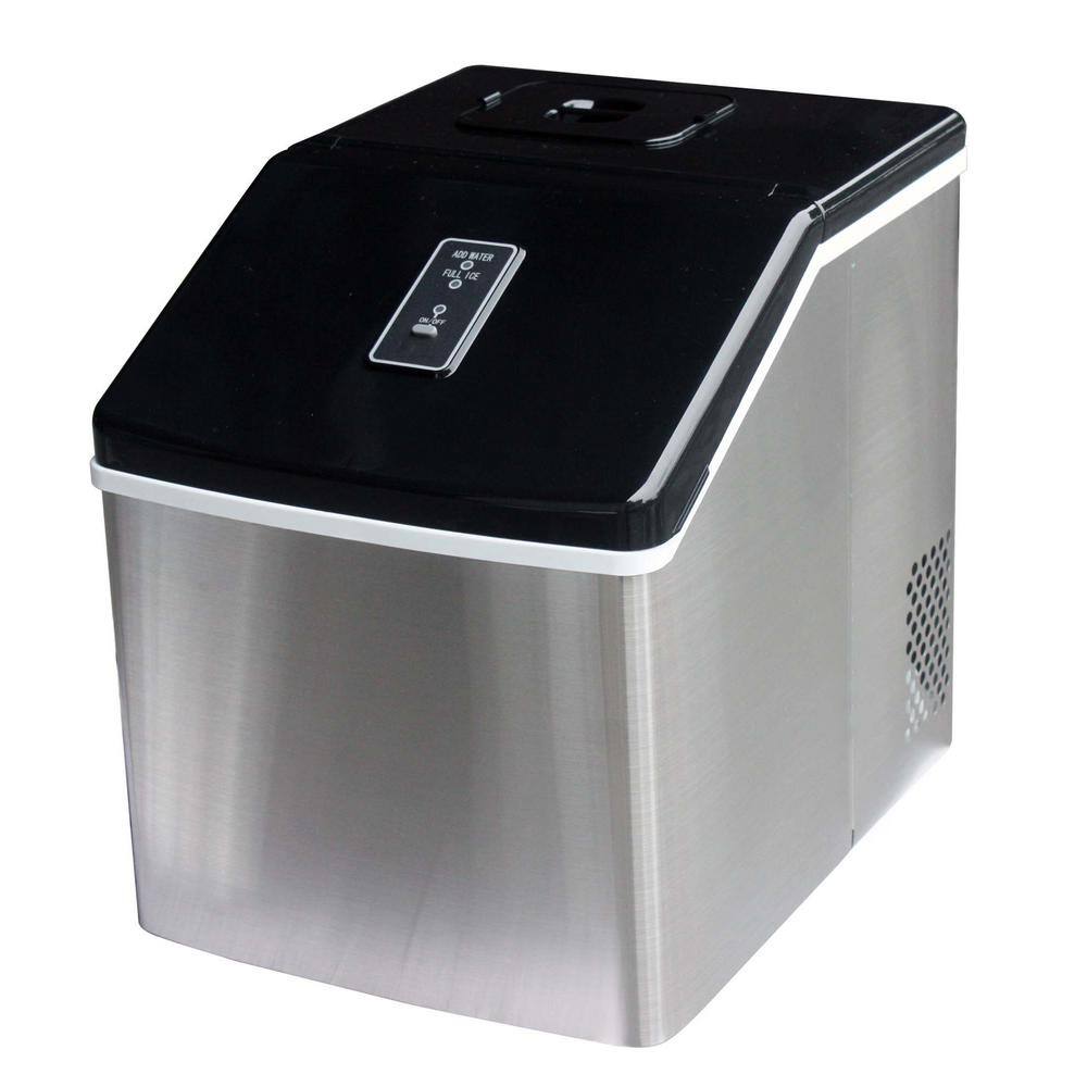 VEVOR Countertop Ice Maker 26 lb. / 24H Self-Cleaning Portable Ice Maker  Stainless Steel Ice Machine, Silver ZDBTMSZB26LBSBP0JV1 - The Home Depot