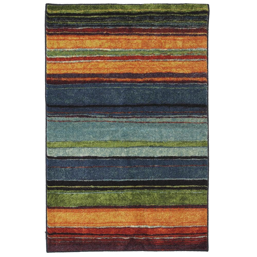 2'x8' Details about   Mohawk Home New Wave Rainbow Stripe Runner Area Rug Assorted Styles 