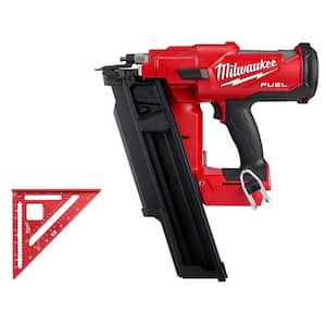 M18 FUEL 3-1/2 in. 18-Volt 21-Degree Lithium-Ion Brushless Cordless Framing Nailer (Tool-Only) W/7 in. Rafter Square