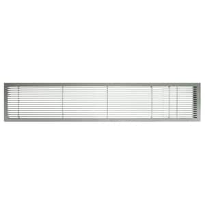 AG10 Series 4 in. x 24 in. Solid Aluminum Fixed Bar Supply/Return Air Vent Grille, Brushed Satin with Door
