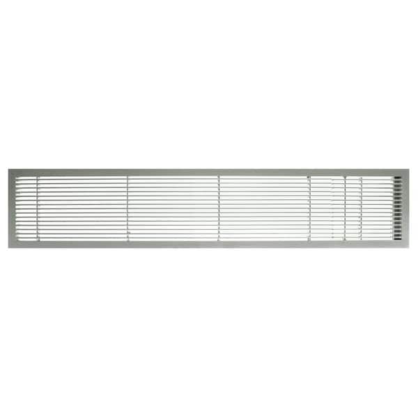 Architectural Grille AG10 Series 6 in. x 30 in. Solid Aluminum Fixed Bar Supply/Return Air Vent Grille, Brushed Satin with Door