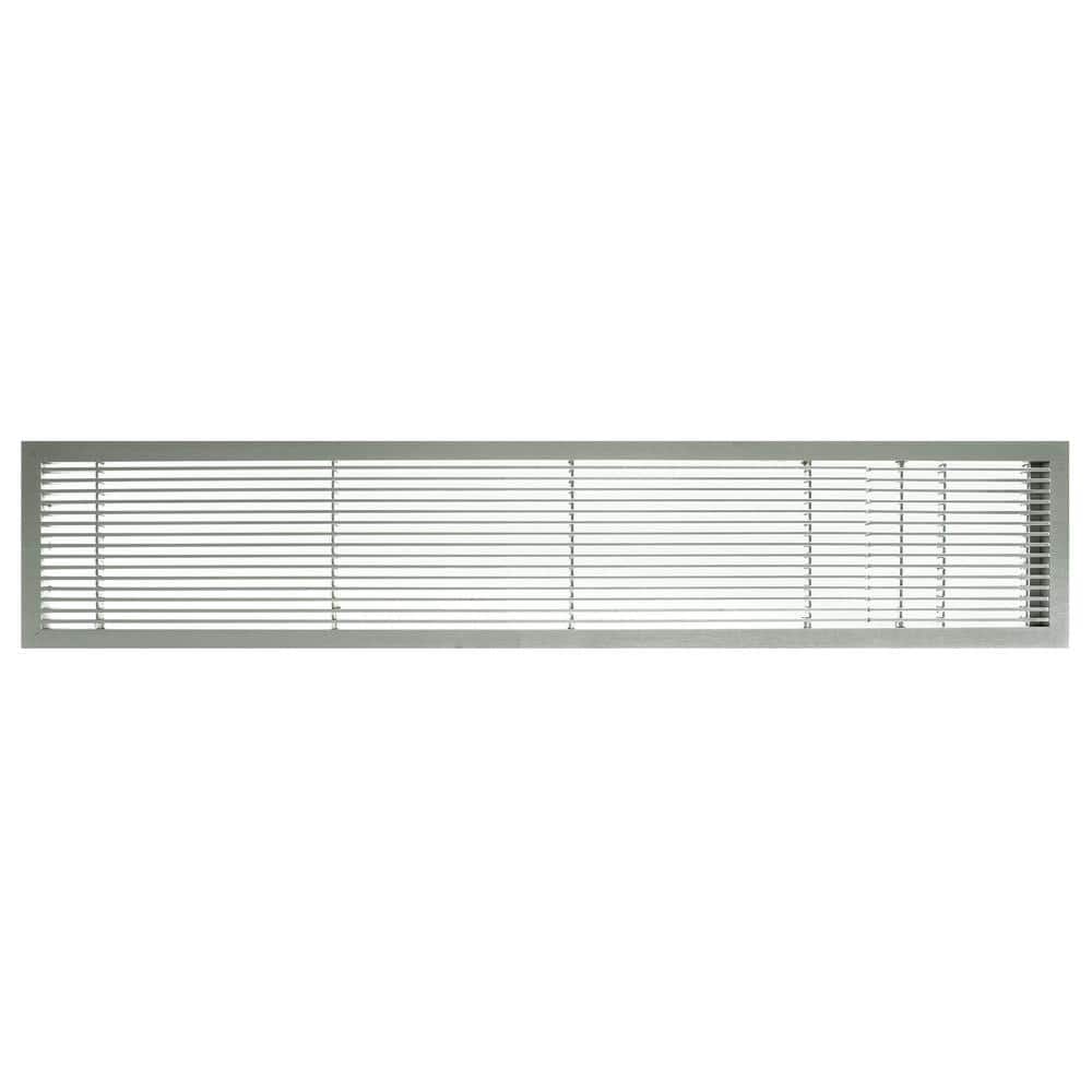 Architectural Grille AG10 Series 6 in. x 42 in. Solid Aluminum Fixed Bar  Supply/Return Air Vent Grille, Brushed Satin with Door 100064211 - The Home  Depot