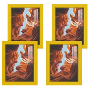 Modern 8 in. x 10 in. Yellow Picture Frame (Set of 4)