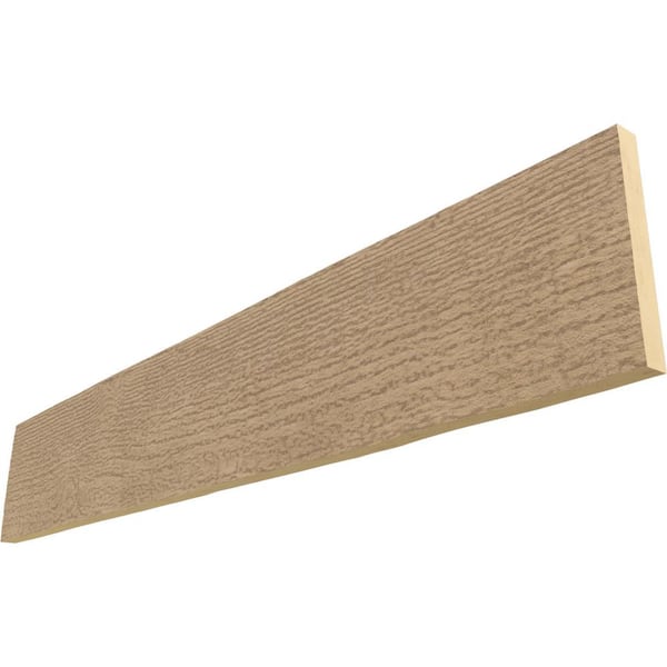 Ekena Millwork Endurathane 1 in. H x 8 in. W x 8 ft. L Rough Sawn Oatmeal Faux Wood Beam Plank