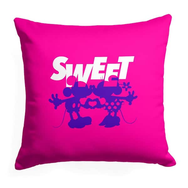 THE NORTHWEST GROUP Disney Mickey Mouse Sweethearts 18 x 18 Printed Multicolor Throw Pillow