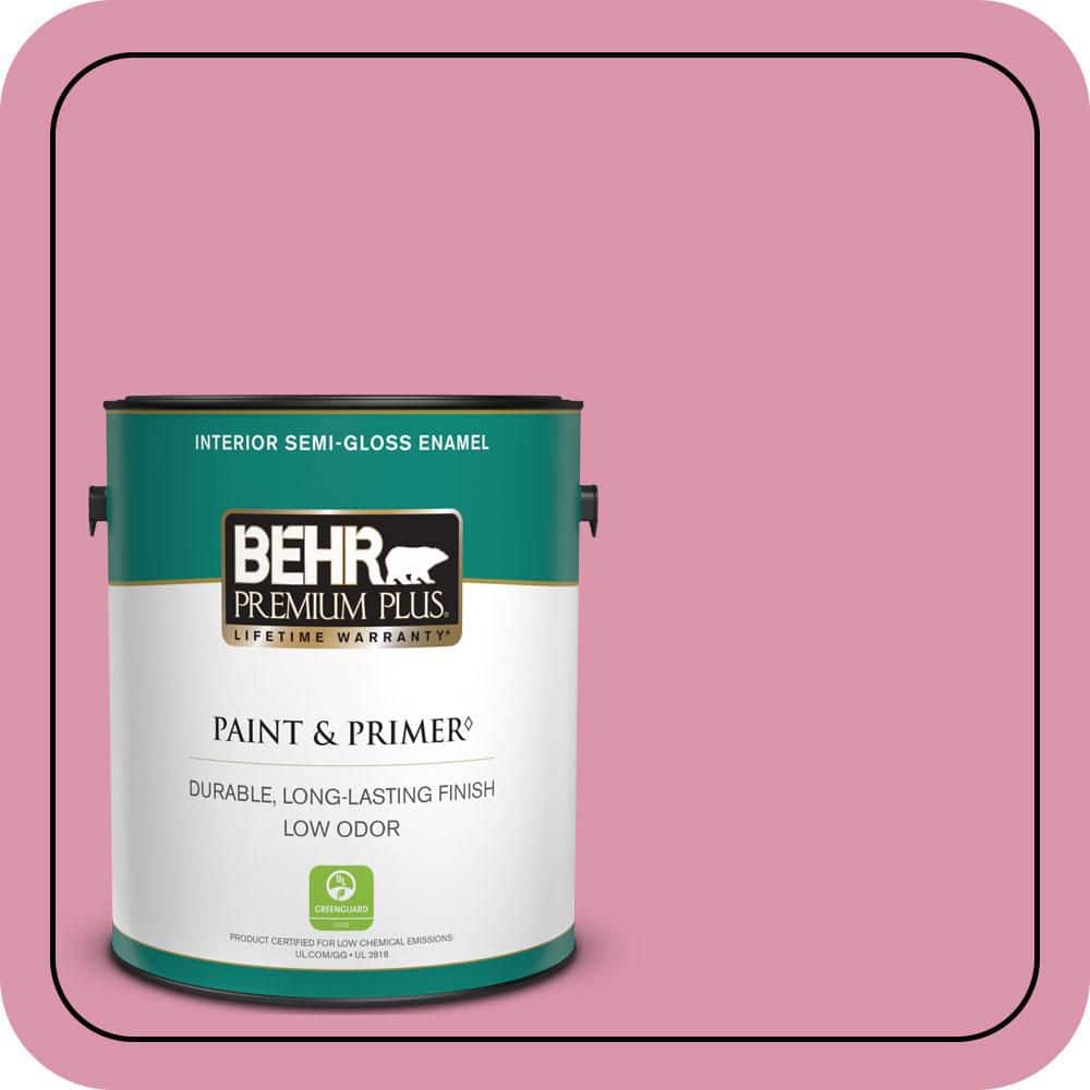 1 gal. #110B-4 Foxy Pink Semi-Gloss Enamel Low Odor Interior Paint & Primer price history on PriceWatchPro