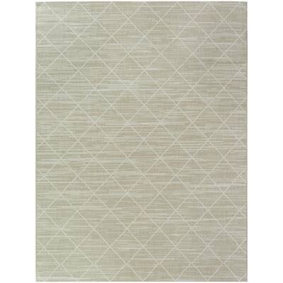 Global Tan 8 ft. x 10 ft. Indoor/Outdoor Area Rug