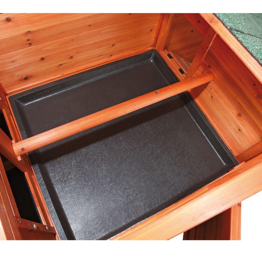 Weatherproof Glazed Pine 2-Story Outdoor Chicken Coop