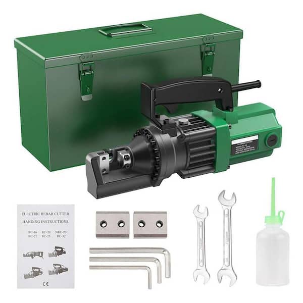 Electric Hydraulic Rebar Cutter 900-Watts Cuts Up to 5/8 in. 4-16 mm Replaceable Jaw Blades Fast Cutting Speed 2.5-3.0S