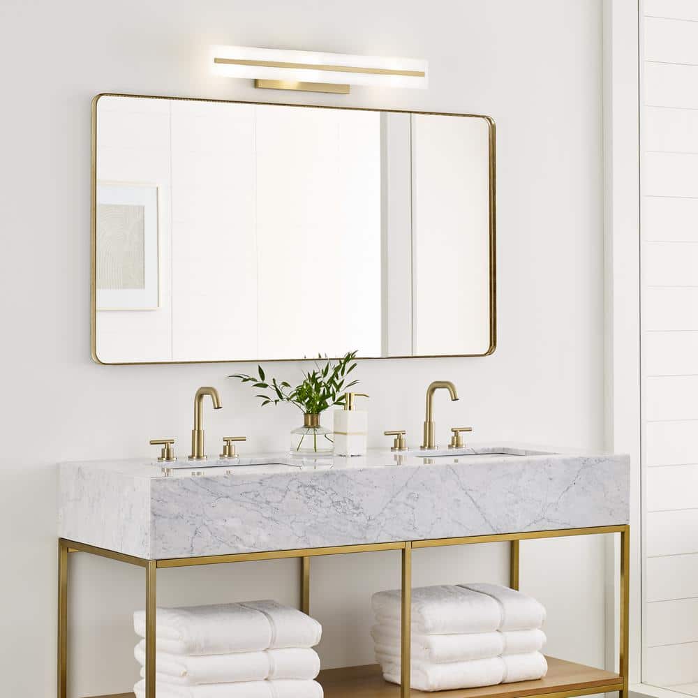 Satin Brass 3-Light Outdoor Cylinder Wall Sconce