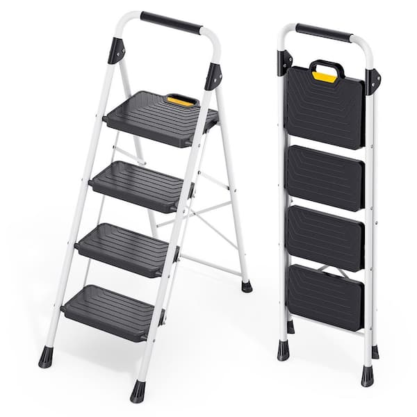 4.1 ft. Metal Lightweight Step Ladder (9 ft. Reach) with Safety Lock Design 800 lbs. Load Capacity Type IAA Duty Rating