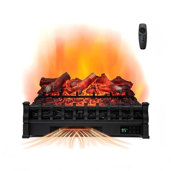 26 in. Freestanding Electric Fireplace Heater in Black with 5-Flame Modes, 1500-Watt Infrared Heat, 1000 sq. ft Heating
