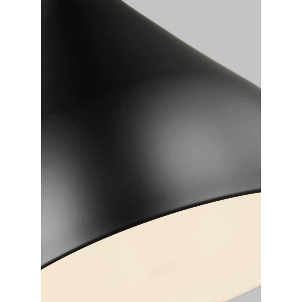 Midnight Black LED Pendant Light with Steel Shade - Indoor/Outdoor