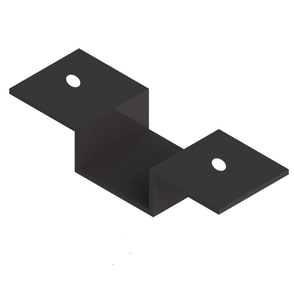 RDI Metal Works Excalibur Metal Railing Black Cap Rail Bracket (4 per
