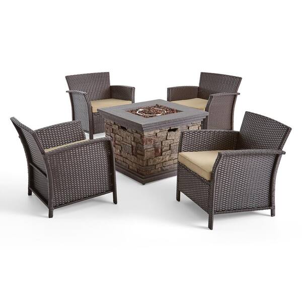 fire table bistro set