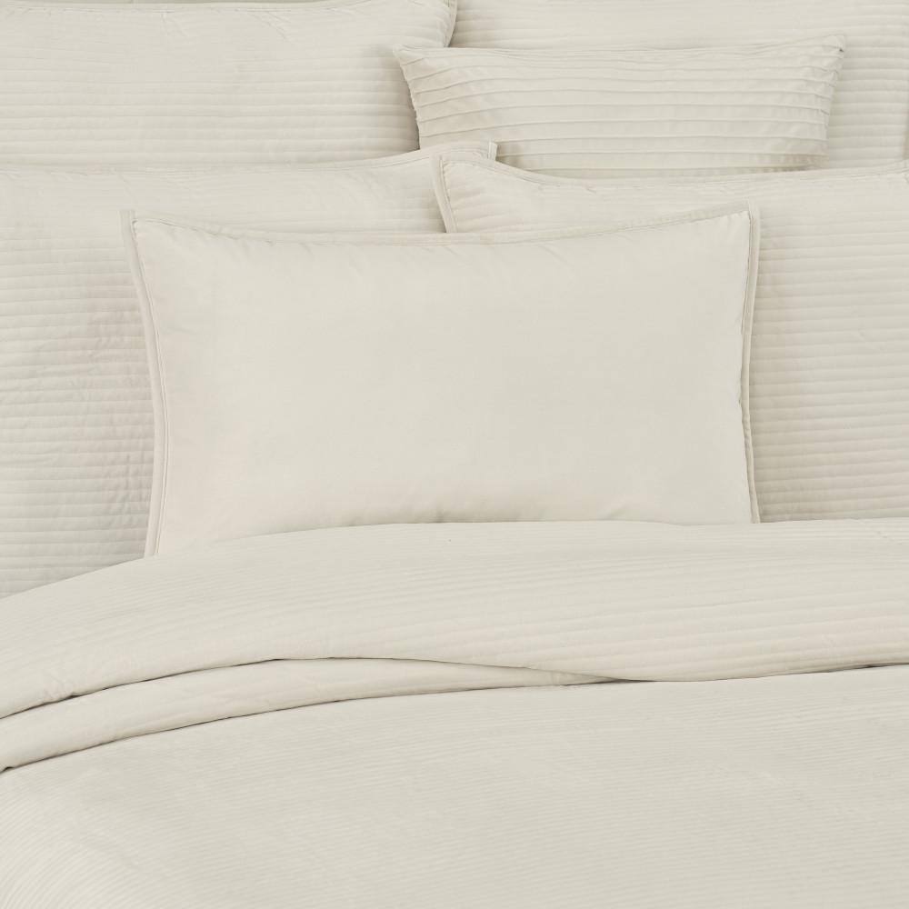 Toulhouse Ivory Velvet Lumbar Decorative Throw Pillow Cover 14 x 40 in.