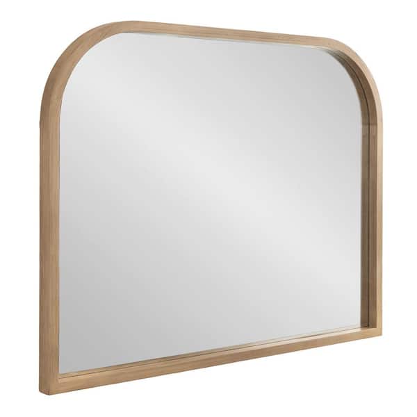 Kate and Laurel Occonor 36 in. W x 28 in. H Natural Arch Transitional Framed Decorative Wall Mirror