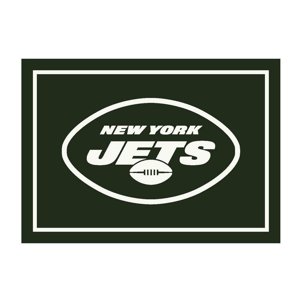 Officially Licensed NFL New York Jets 27 Round Rug w/Vintage Logo