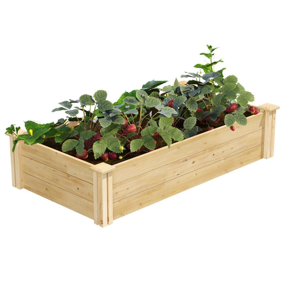 4 All Things Cedar RG48-2 Vegetable Box Double Raised Garden Bed 